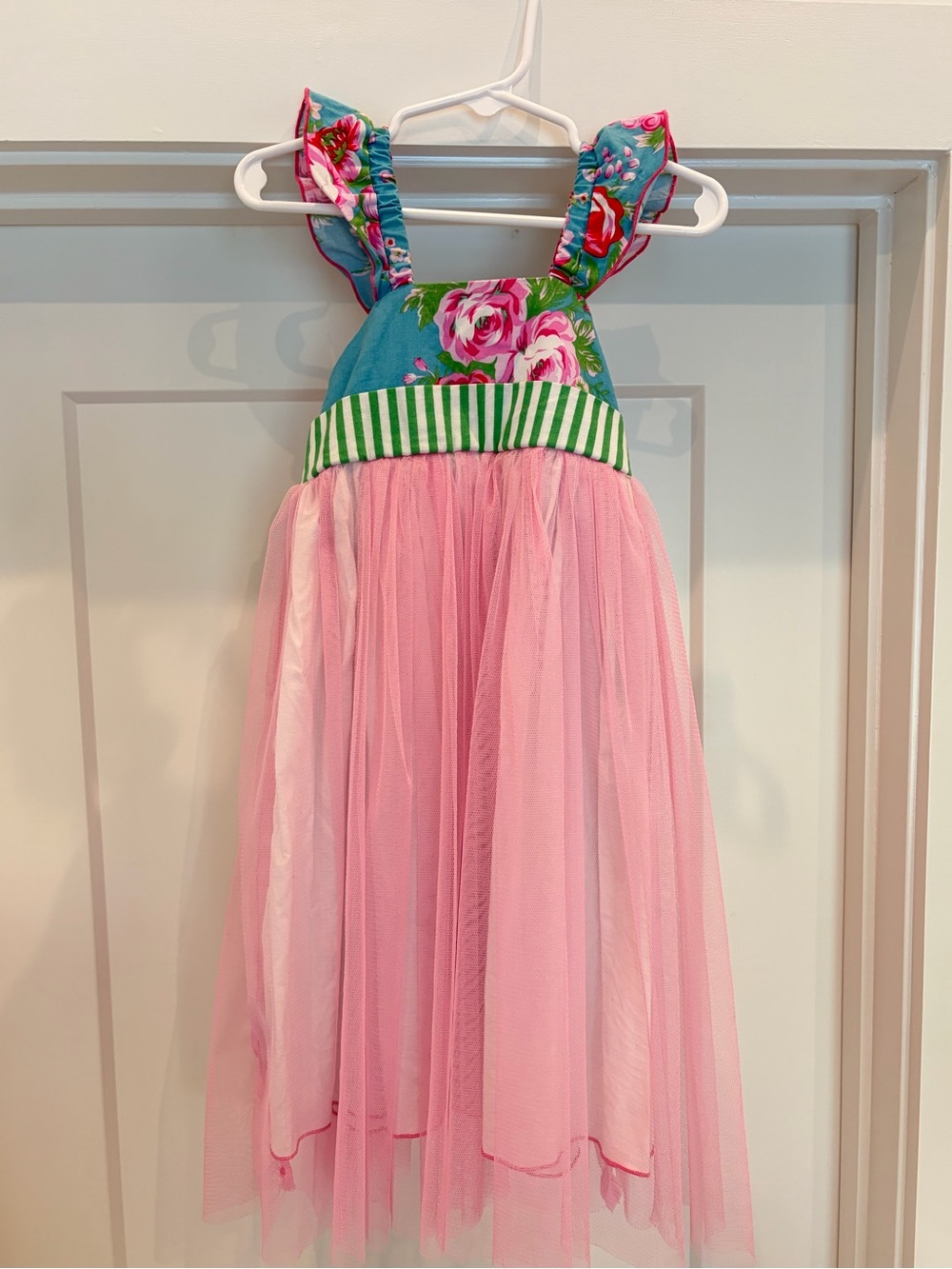Olive Mae Children’s Boutique Girls Floral Pink Tulle Dress